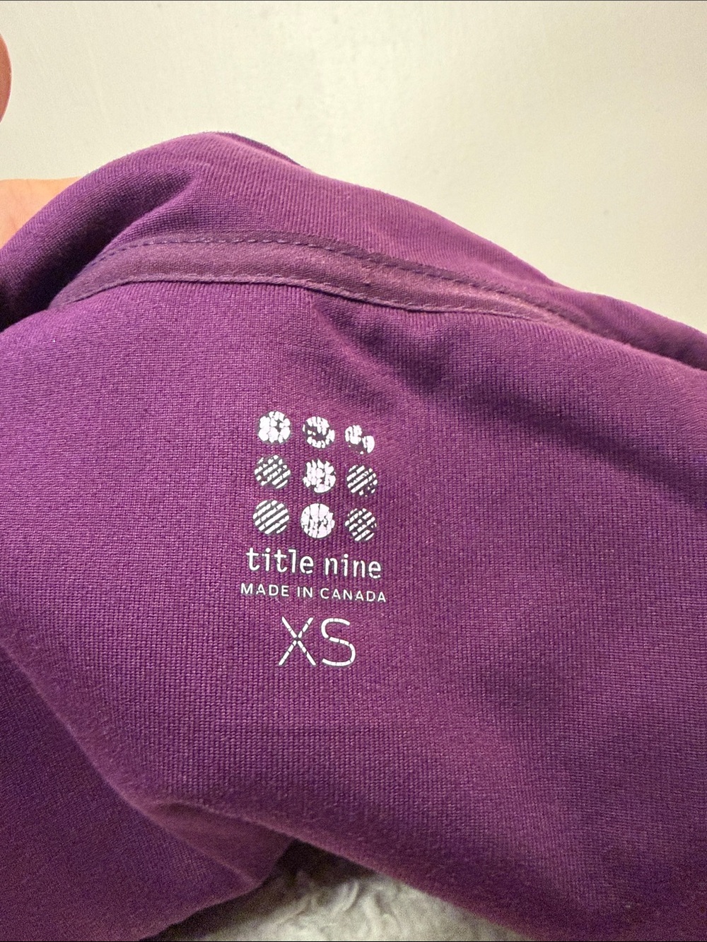 Title Nine Wool Blend Full Zip Sweater Jacket Zip Pockets Purple Outdoors SZ XS - Picture 3 of 8